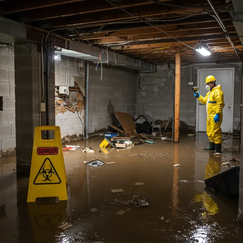 Flooded Basement Electrical Hazard in East Hampton, NY Property